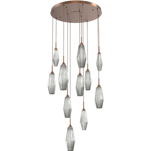 Aalto LED 33.3 inch Burnished Bronze Chandelier Ceiling Light, Round Multi-Port