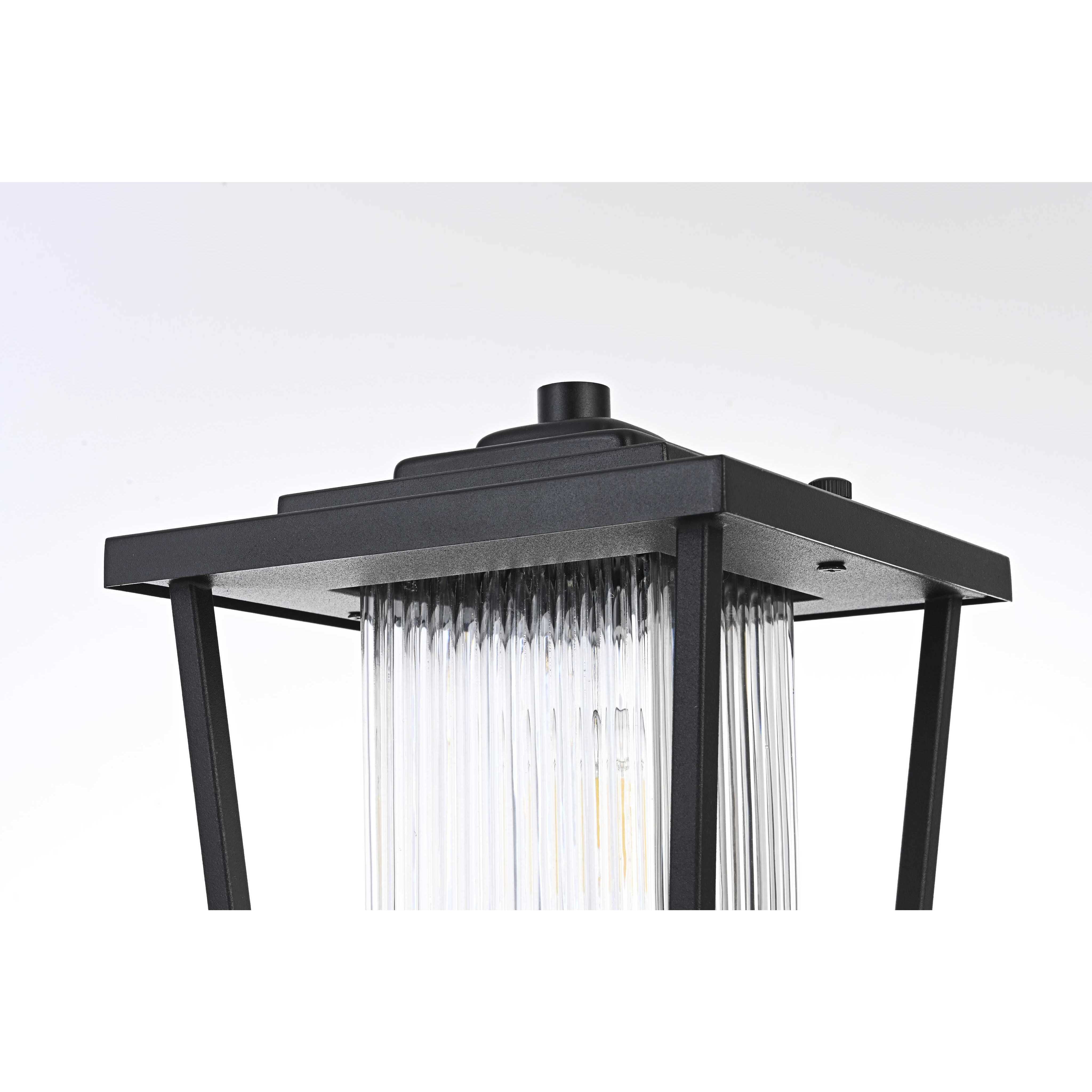 York 1 Light 15.5 inch Black Outdoor Post Light