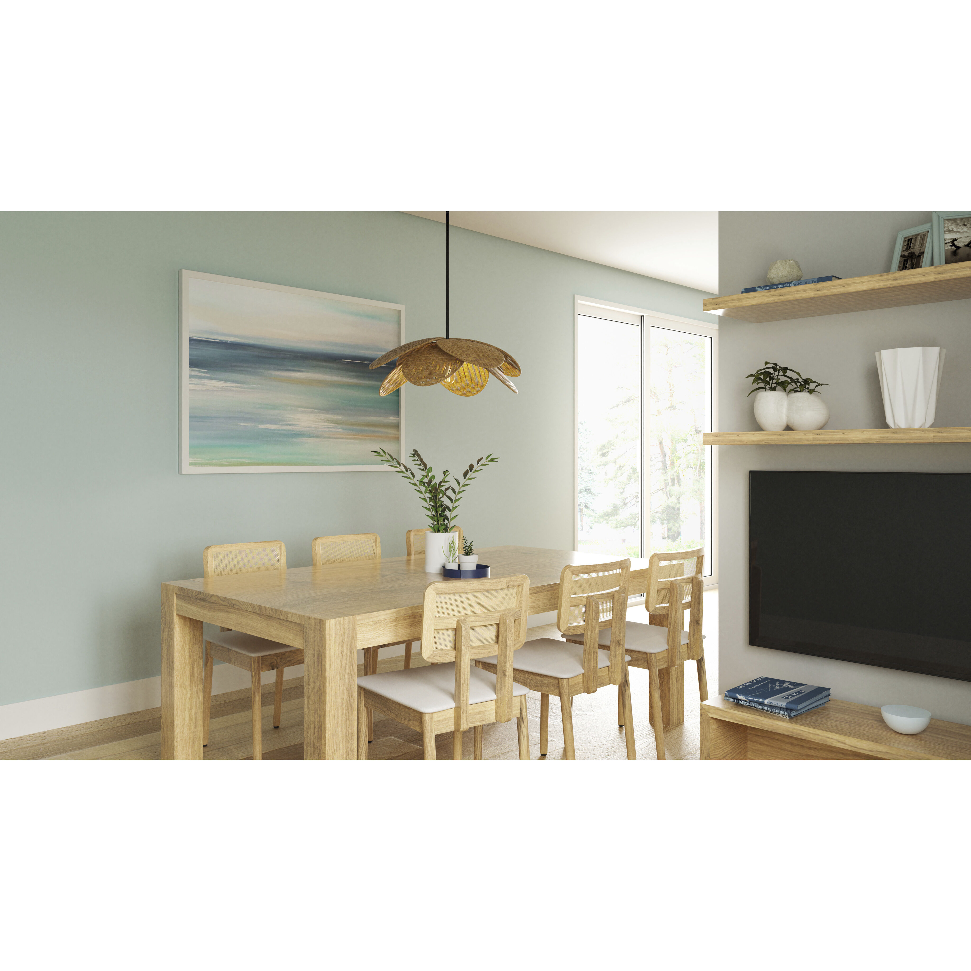 Willa 1 Light 22 inch Matte Black Pendant Ceiling Light, Large