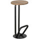 Hook 30 inch Matte Black Bar Stool, Left