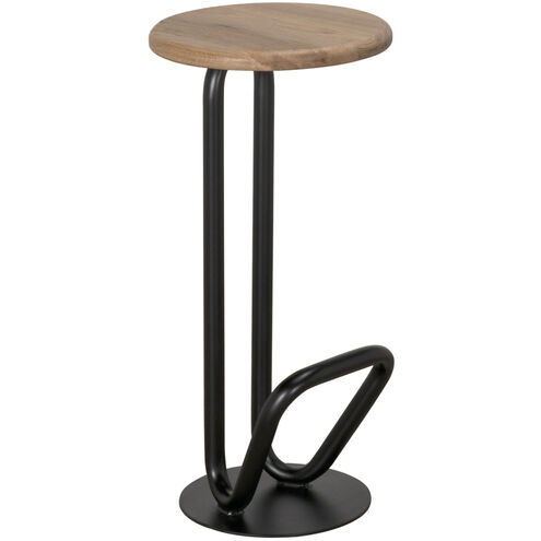 Hook 30 inch Matte Black Bar Stool, Left