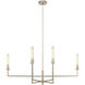 Courante 6 Light 44.75 inch Champagne Chandelier Ceiling Light