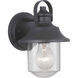 Weldon 1 Light 9 inch Textured Black Outdoor Wall Lantern, Small