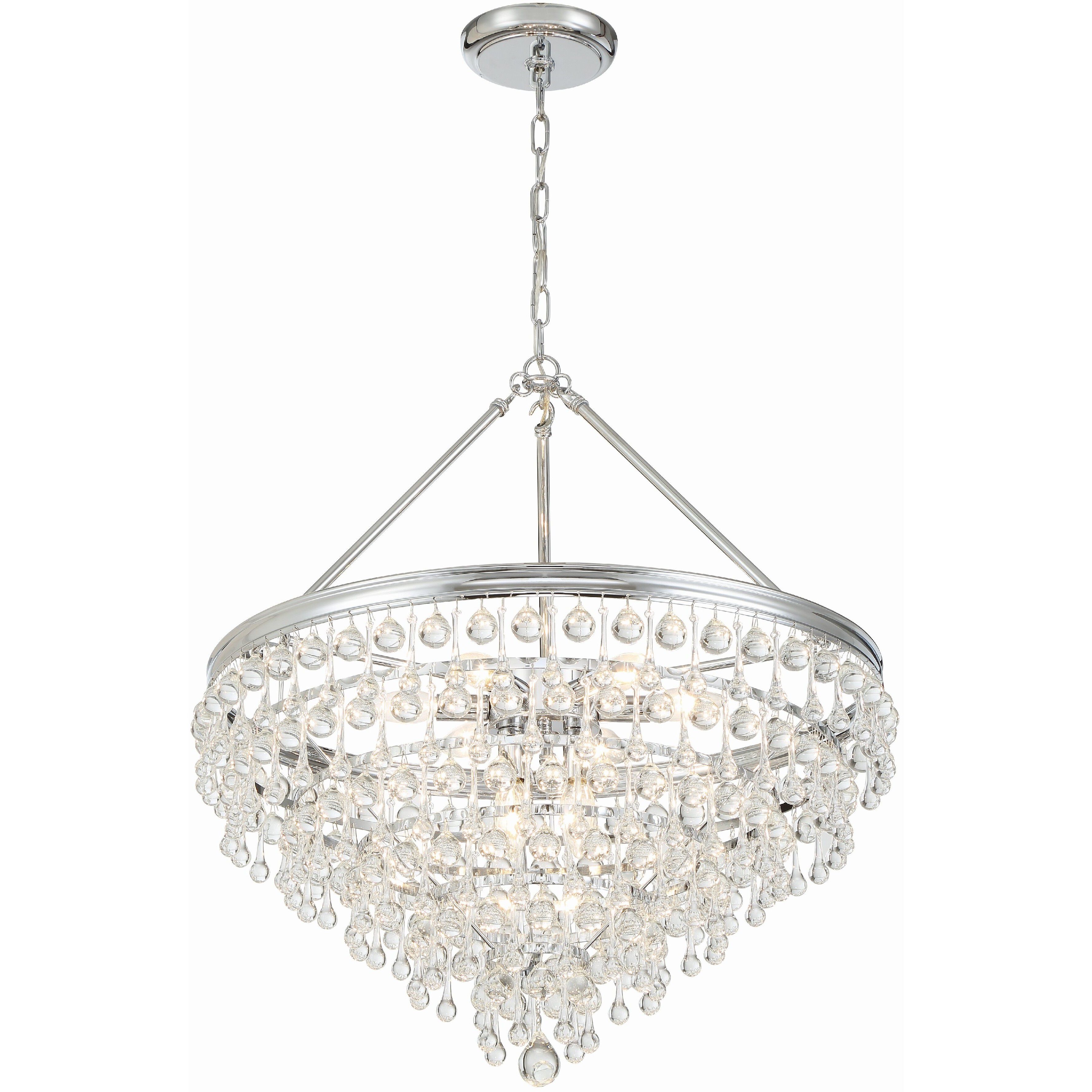 Calypso 8 Light 25 inch Polished Chrome Chandelier Ceiling Light
