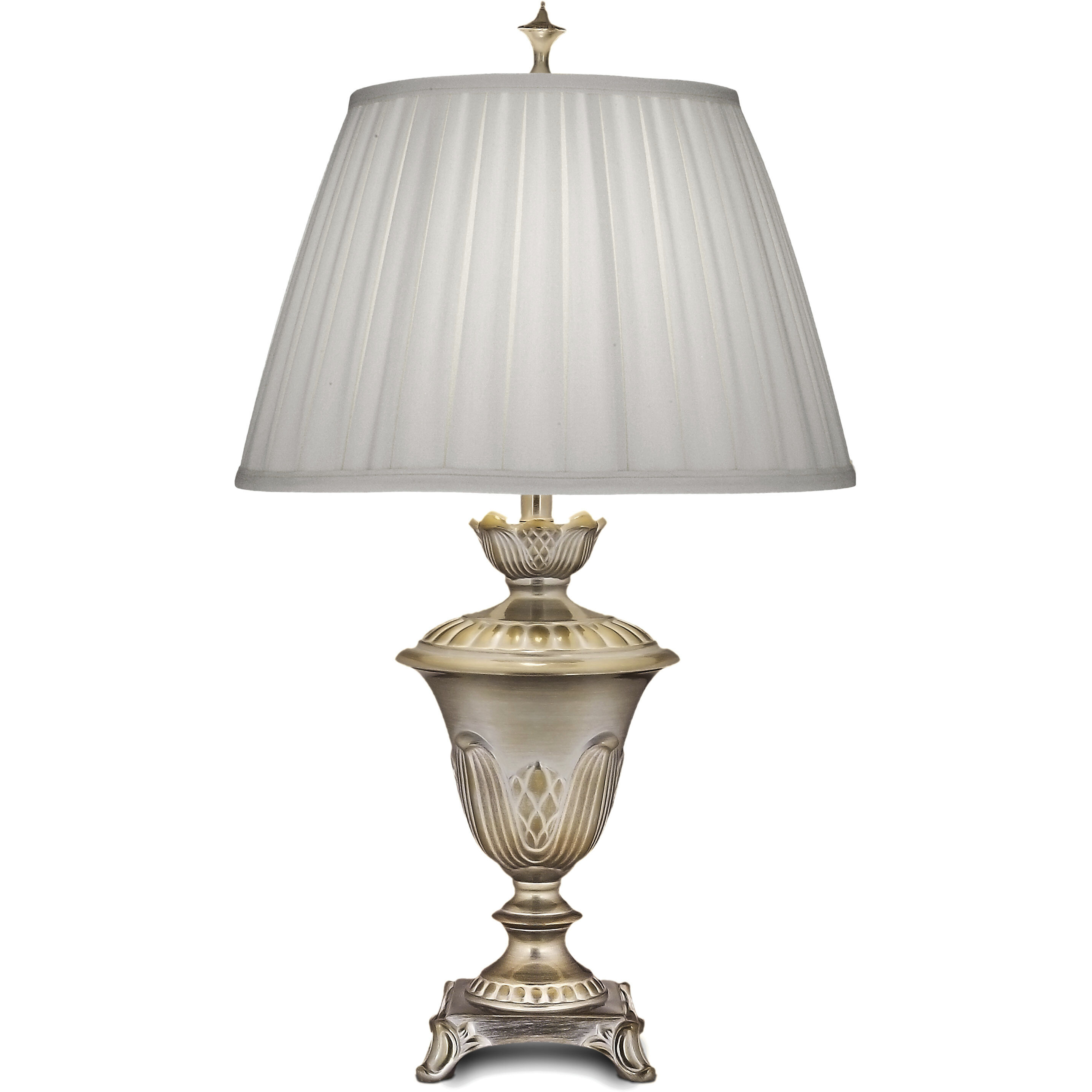 Stiffel 32 Table Lamp Milano Silver Ivory Shadow TL N8469 MS