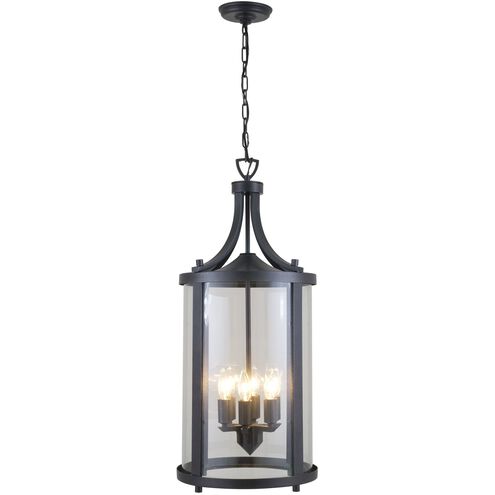 Niagara 6 Light 13.75 inch Hammered Black Outdoor Pendant