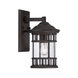 Vista II 1 Light 12 inch Black Coral Exterior Wall Mount