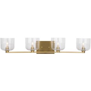 Drew & Jonathan Lochdale 4 Light 33.63 inch Bathroom Vanity Light