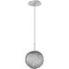 Gaia LED 20 inch Classic Silver Pendant Ceiling Light in Smoke, 2700K LED, Medium