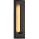 Zurich 15 inch Matte Black Outdoor Wall Sconce in 3.5" D x 4.5" W x 15" H, EVOLV