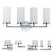 Signature 4 Light 24 inch Chrome Vanity Light Wall Light