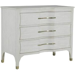 Sherman Cerused White / Stainless Gold Chest