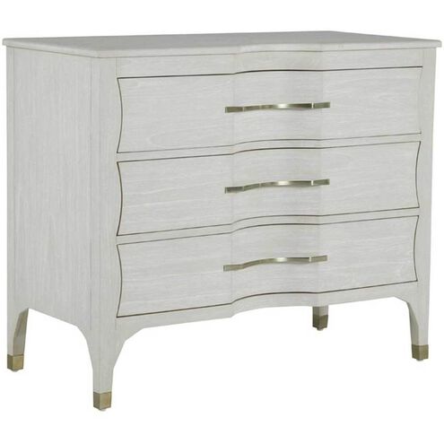 Sherman Cerused White / Stainless Gold Chest