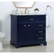 Americana 36 X 21.5 X 35 inch Blue Vanity Sink Set