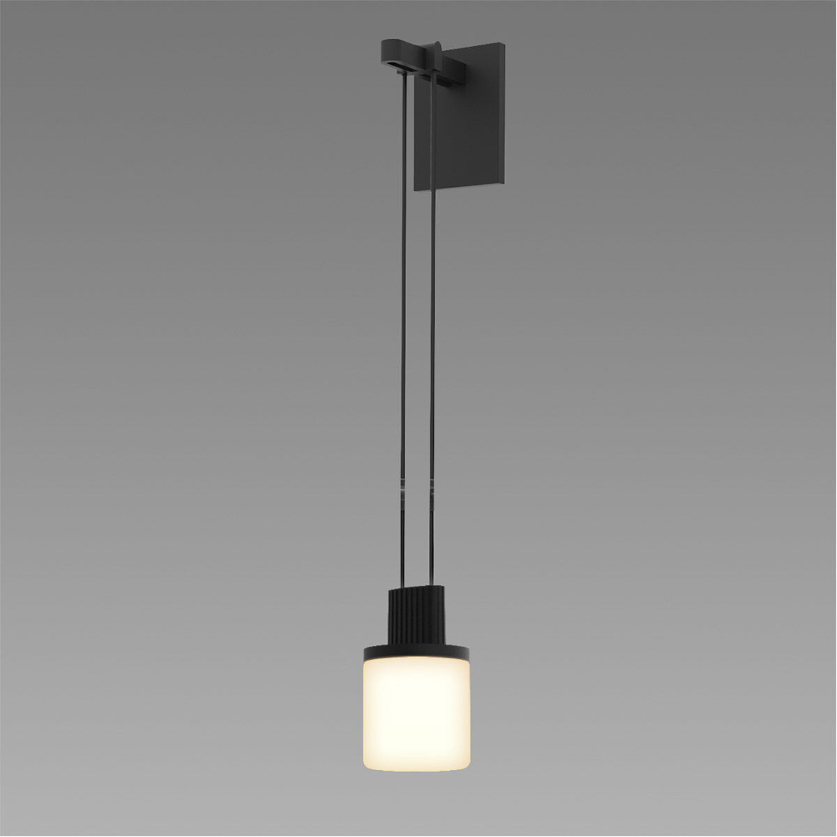 Suspenders LED 2 inch Satin Black ADA Sconce Wall Light