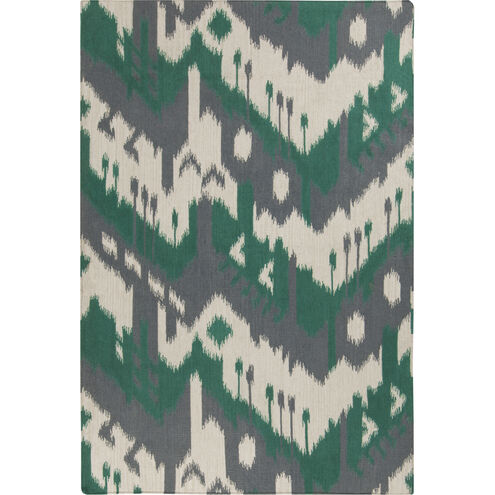 Jewel Tone 132 X 96 inch Medium Gray, Emerald, Cream Rug