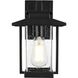 Tioga 1 Light 12 inch Black Outdoor Wall Sconce