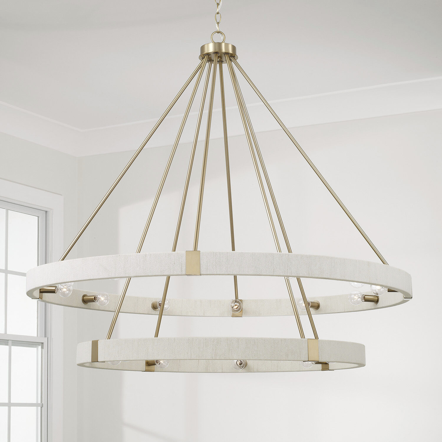 Delaney 20 Light 48 inch Matte Brass Chandelier Ceiling Light