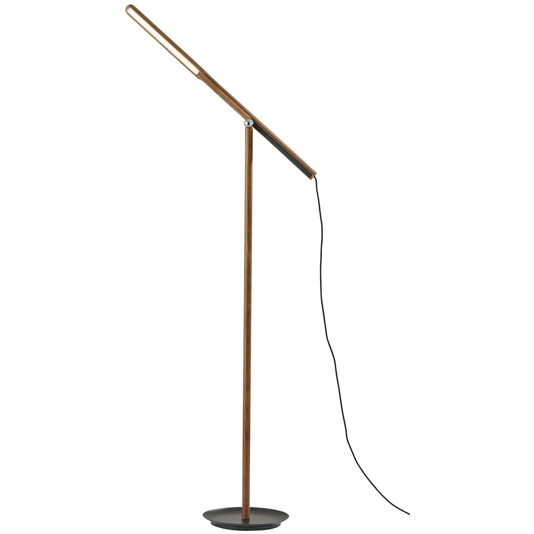 Adesso AD9113 15 Gravity 42 inch 8.00 watt Walnut Ash Wood Floor Lamp Portable Light ADS360