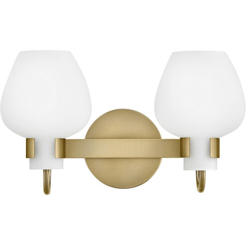 Sylvie 2 Light 14.75 inch Heritage Brass Bath Light Wall Light
