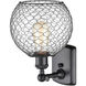 Ballston Farmhouse Chicken Wire 1 Light 8 inch Matte Black Sconce Wall Light, Ballston