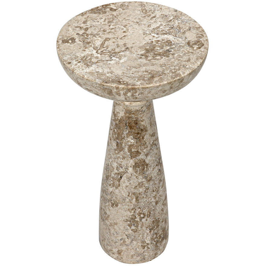 Architect 26 X 14 inch White Marble Side Table, C