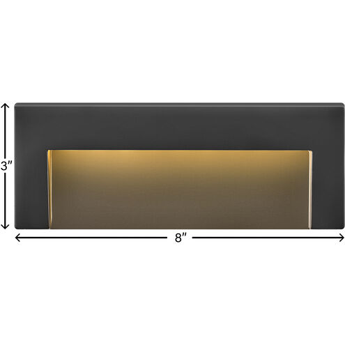 Taper 12v 2.50 watt Satin Black Landscape Deck Sconce, Horizontal