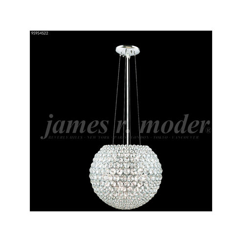 Sun Sphere 8 Light 14 inch Silver Crystal Chandelier Ceiling Light