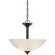 Jolie 2 Light Black Inverted Pendant/Semi Flush Ceiling Light in Incandescent