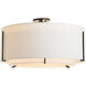 Exos 3 Light 29.3 inch Black Semi-Flush Ceiling Light in Natural Anna, Large