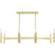 Copenhagen 8 Light 40 inch Satin Brass Linear Chandelier Ceiling Light