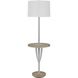 Lockport 61 inch 150.00 watt Chrome with Wood Floor Lamp Portable Light