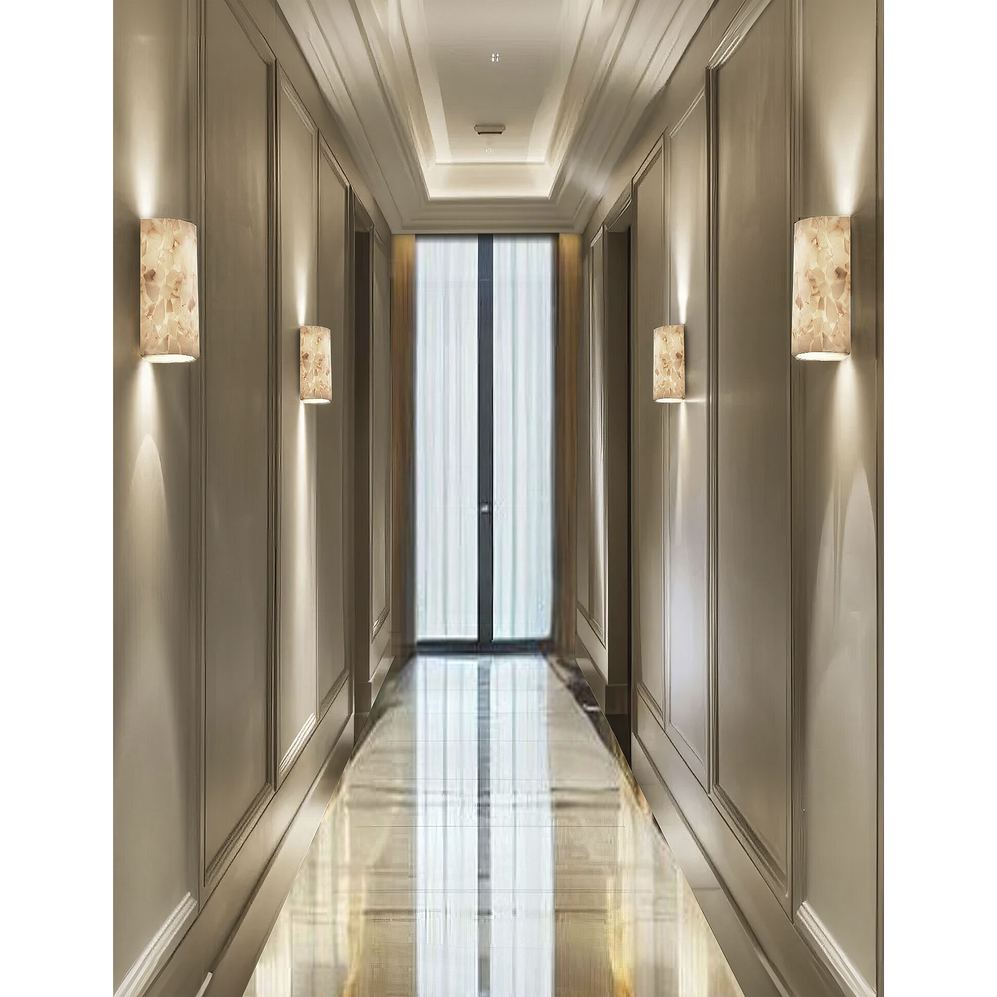 Alabaster Rocks Wall Sconce Wall Light in 2000 Lm LED