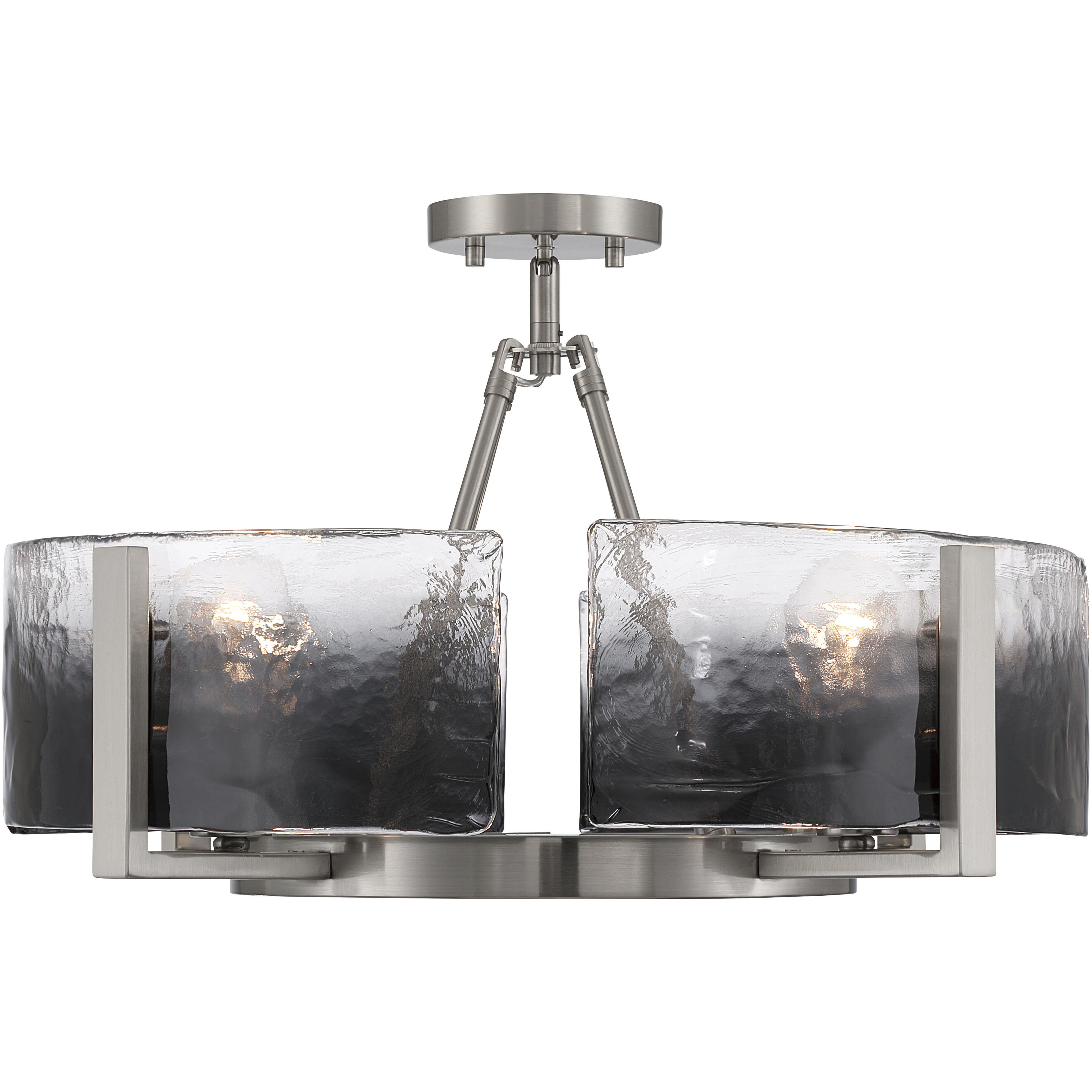 Aenon 4 Light 22 inch Pewter Semi-Flush Mount Ceiling Light
