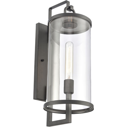 Hopkins 1 Light 20.5 inch Charcoal Black Outdoor Wall Sconce