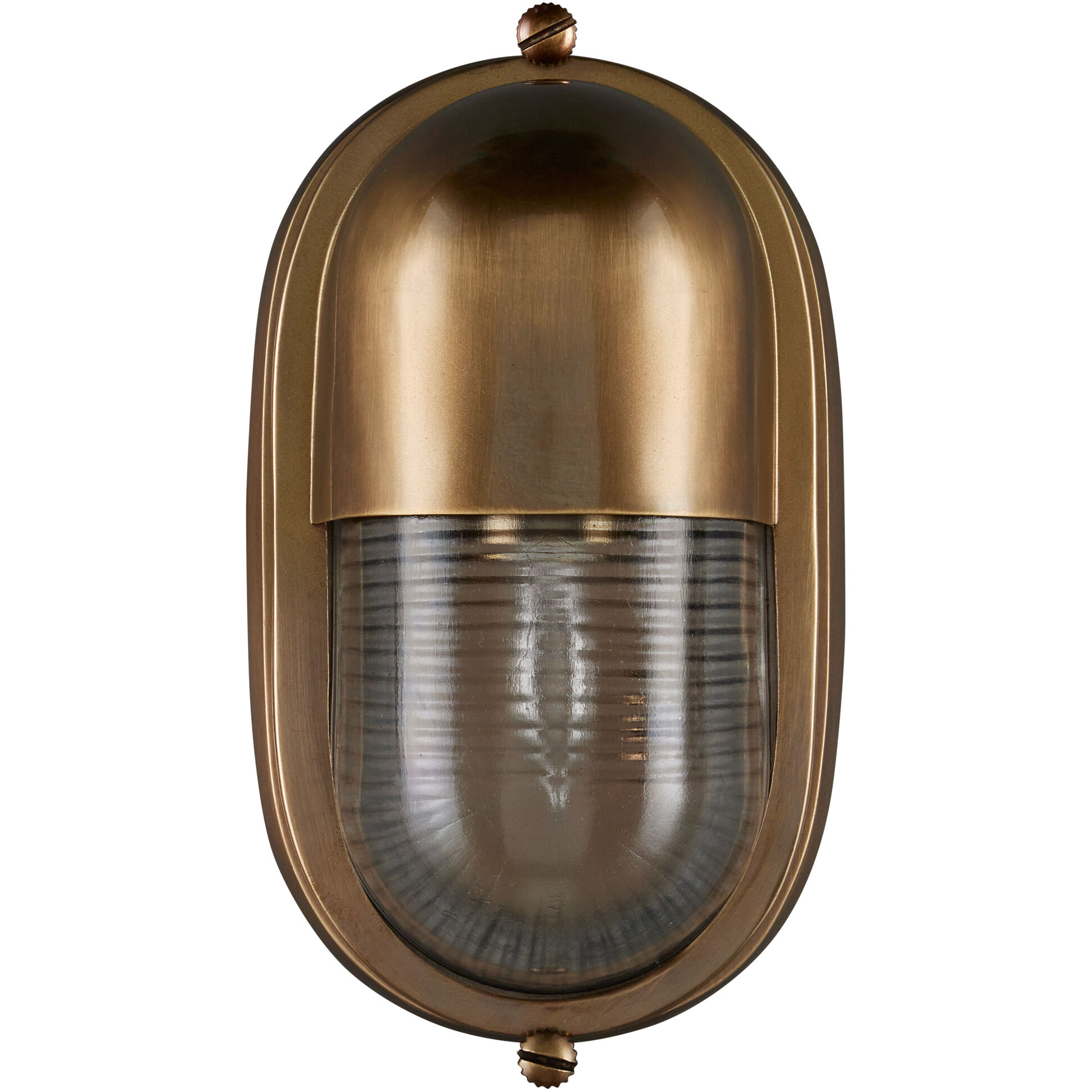 Maritime 1 Light 8.5 inch Antique Brass/Clear Outdoor Wall Sconce