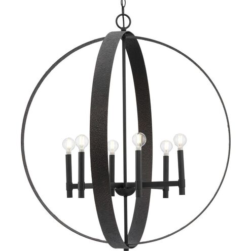 Allegheny 6 Light 32 inch Matte Black Chandelier Ceiling Light, Design Series