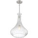 Bristo 1 Light 14 inch Satin Nickel Pendant Ceiling Light, Essentials