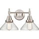 Caden 2 Light 17 inch Satin Nickel Bath Vanity Light Wall Light