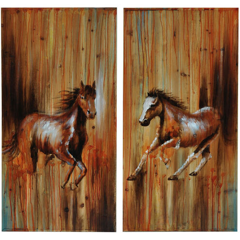 Full Gallop 39.5 inch Paintings, Set of 2