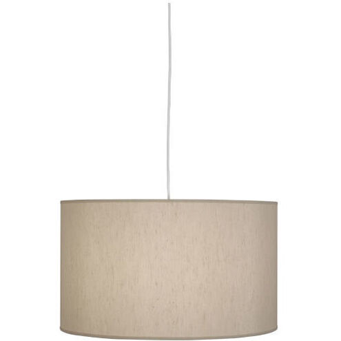 Elena 1 Light 15 inch Painted White Pendant Ceiling Light in Bone Dupioni