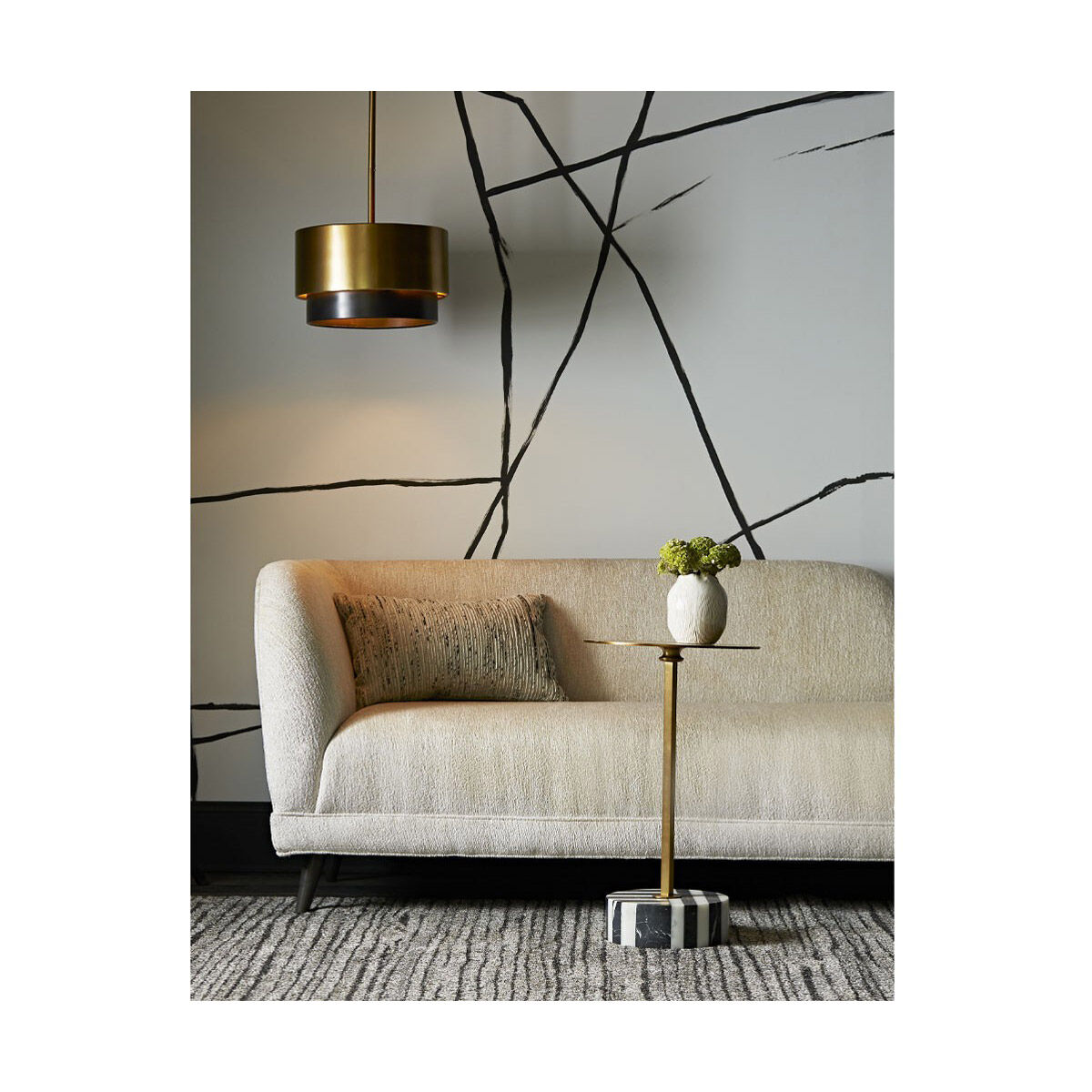 Nolan 3 Light 14 inch Antique Brass Mini Pendant Ceiling Light