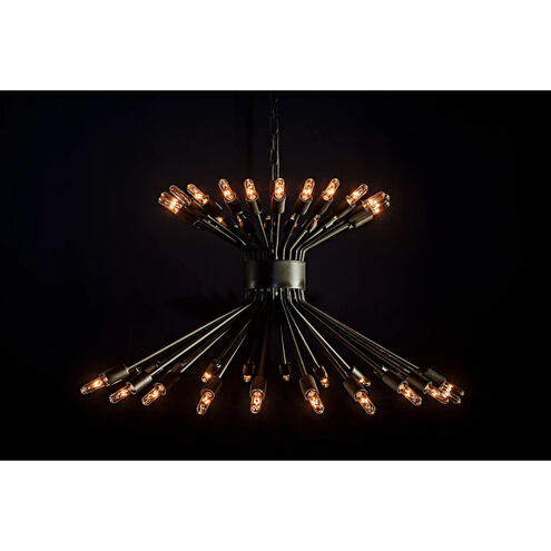 Mancini 48 Light 36 inch Matte Black Chandelier Ceiling Light