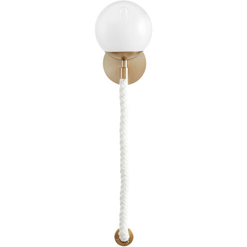 Rockport 1 Light 7 inch Aged Brass Wall Sconce Wall Light