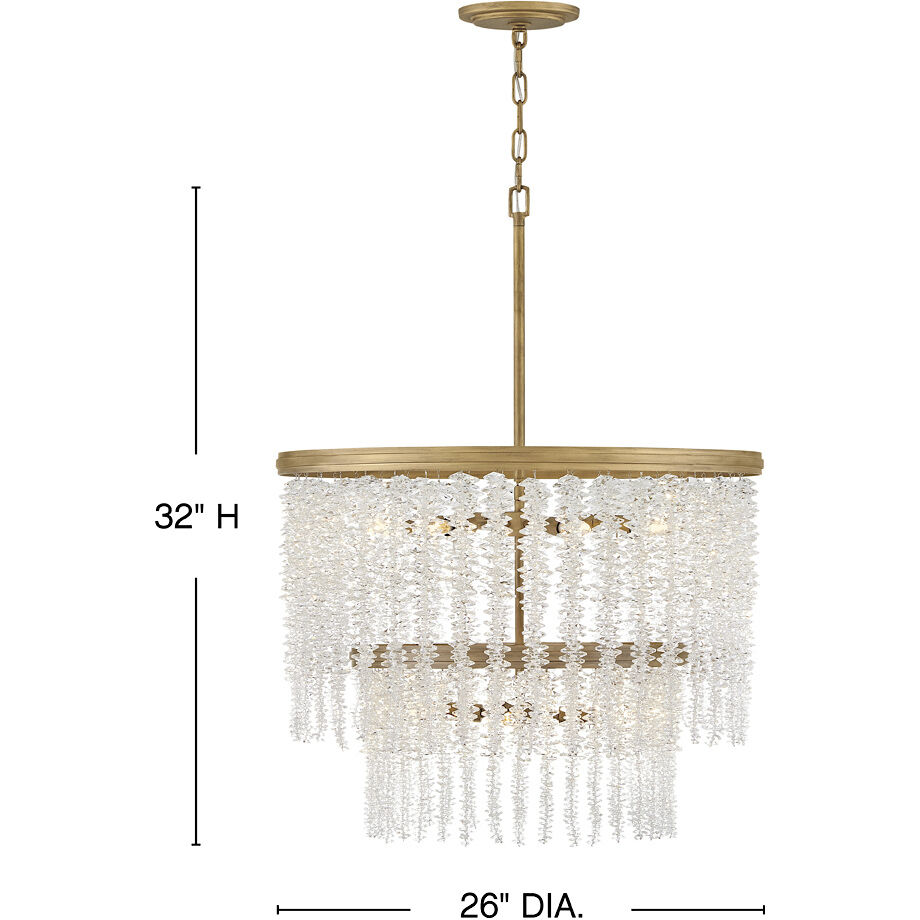 Rubina 10 Light 26 inch Burnished Gold Chandelier Ceiling Light