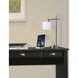Modern 26.5 inch 100.00 watt Satin Chrome Task Table Lamp Portable Light