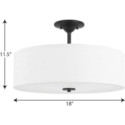 Inspire 3 Light 18 inch Graphite Semi-Flush Mount Ceiling Light