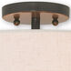 Monroe 4 Light 18 inch English Bronze Semi-Flush Ceiling Light