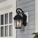 Courtyard 1 Light 18 inch Rubbed Bronze Outdoor Wall in A19, Medium