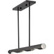 Acra 3 Light 36 inch Black Chrome Linear Chandelier Ceiling Light